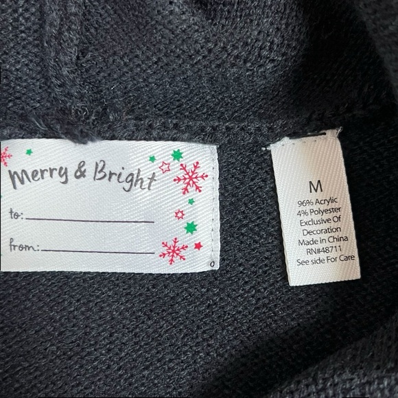 Grumpy Cat “Better Not Pout” Ugly Christmas Sweater, Hooded, SZ M Furry Trim - Picture 9 of 10